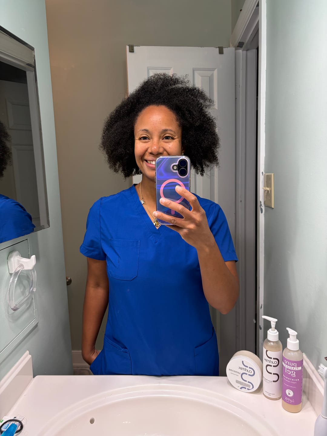 Customer photo review of Deep Cleansing Shampoo – Sweet Brown Sugar Scent for Fresh, Build-Up Free Curls and a Deep Cleanse | Brown Sugar Baby 🤎