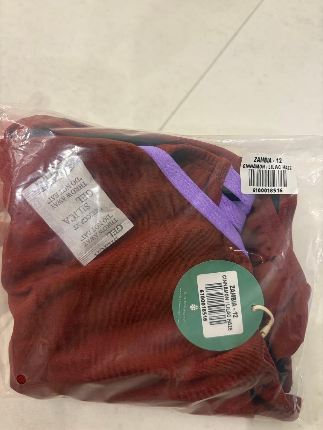 Customer photo review of ZAMBIA ONE PIECE - Cinnamon|Lilac Haze