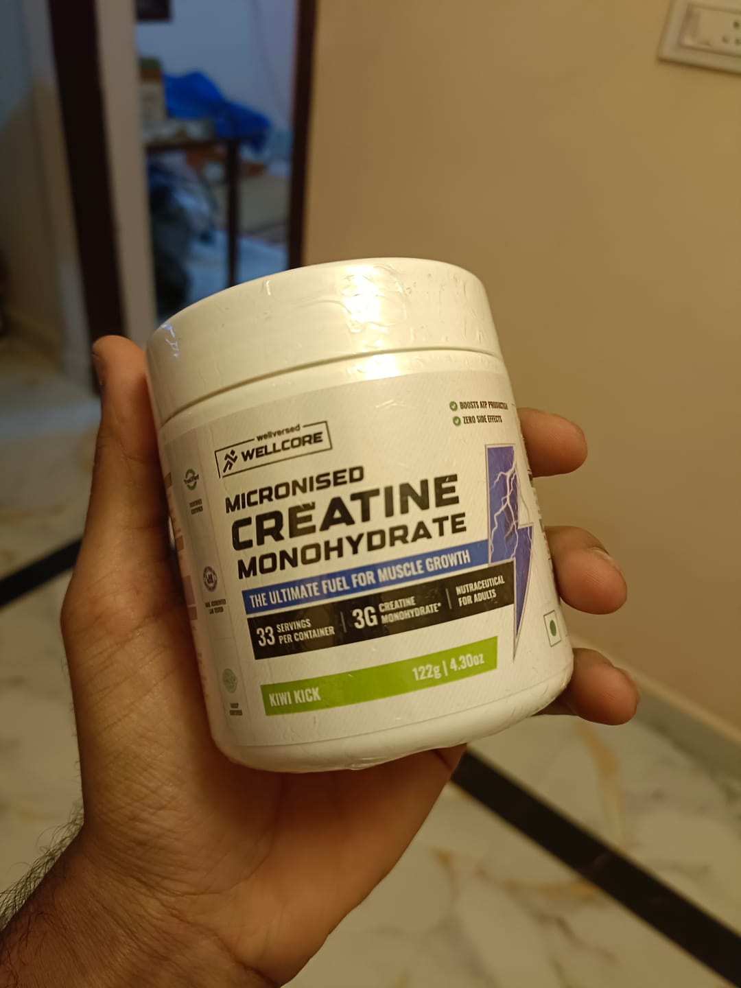 Customer photo review of Wellcore - Pure Micronised Creatine Monohydrate | Kiwi Kick (122g, 33 servings)