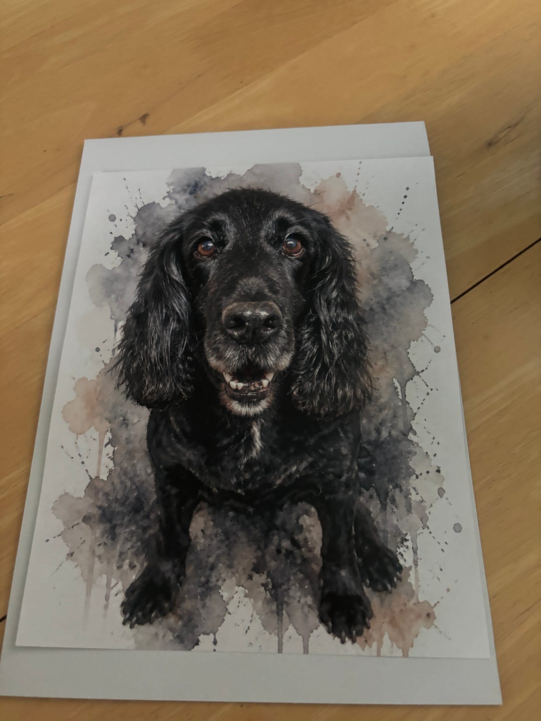 Customer photo review of Watercolour Realistic Portrait - Personalised Poster