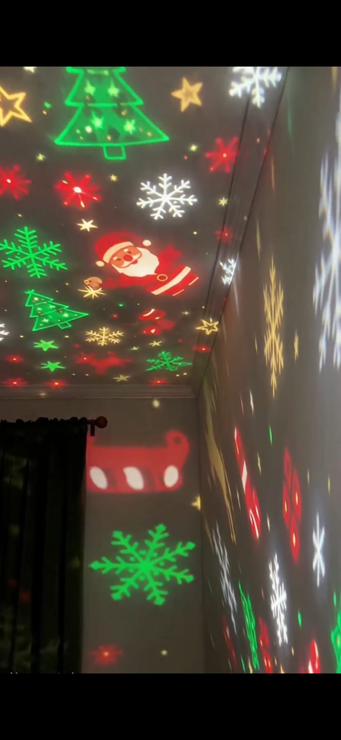 Customer photo review of Christmas USB Projector Light, Plug And Play HD Christmas Projector