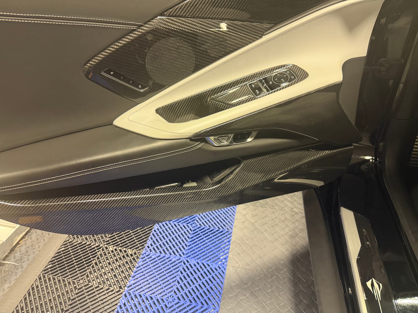 Customer photo review of C8 Corvette Real Carbon Fiber Door Kick Panel Covers | Interior Overlay (2020–2027)