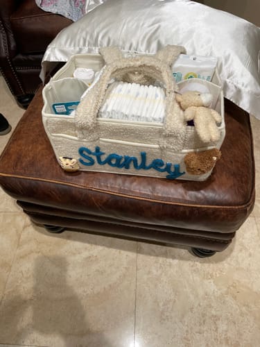 Customer photo review of K&C - Personalized Baby Storage Basket
