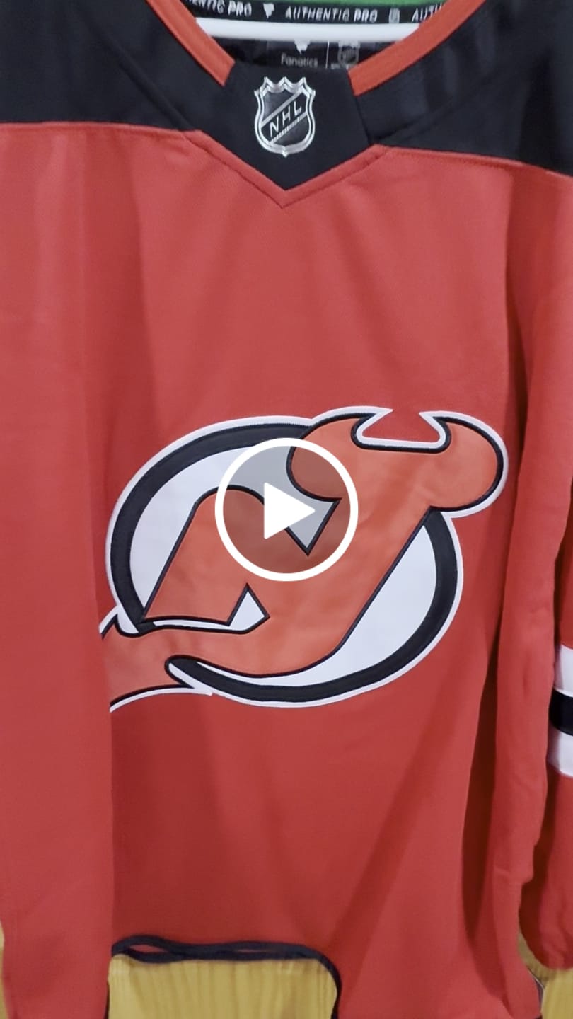 Customer video review of Men's New Jersey Devils Red Home Premium Custom Jersey