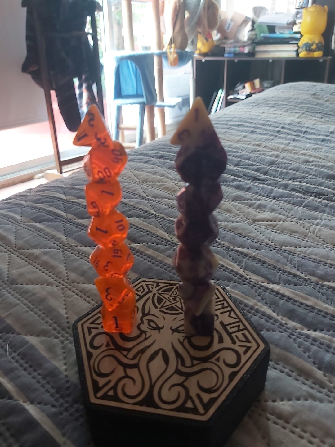 Customer photo review of Premium Mystery Dice - A Full Set of Dice Plus Pin and Sticker