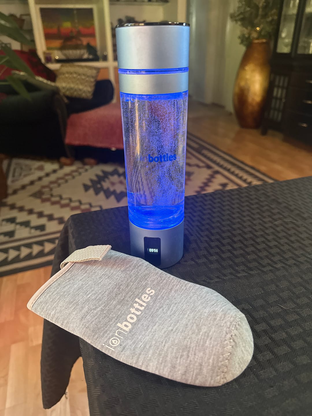 Customer photo review of ATOM Hydrogen Water Bottle