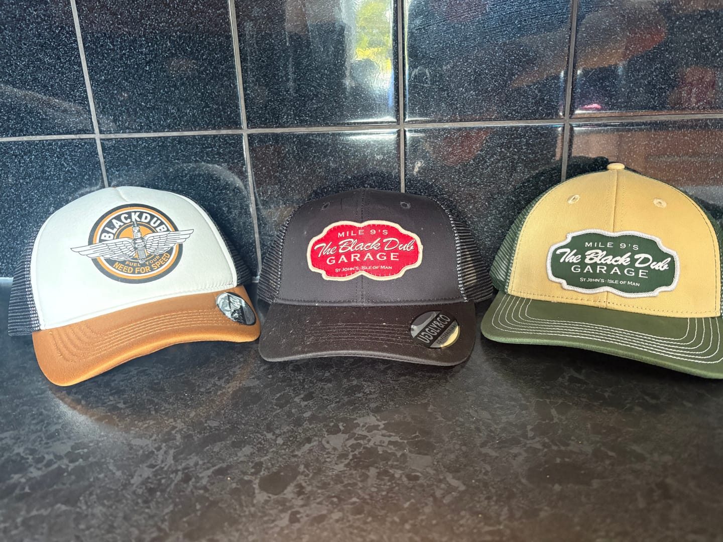 Customer photo review of Black Dub Garage Circle Wings Trucker Hat