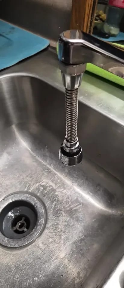 Customer photo review of Rotating Faucet Sprinkler Extender