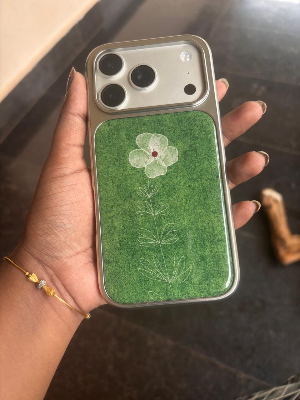 Customer photo review of Minimal Floral Aesthetic iPhone Case