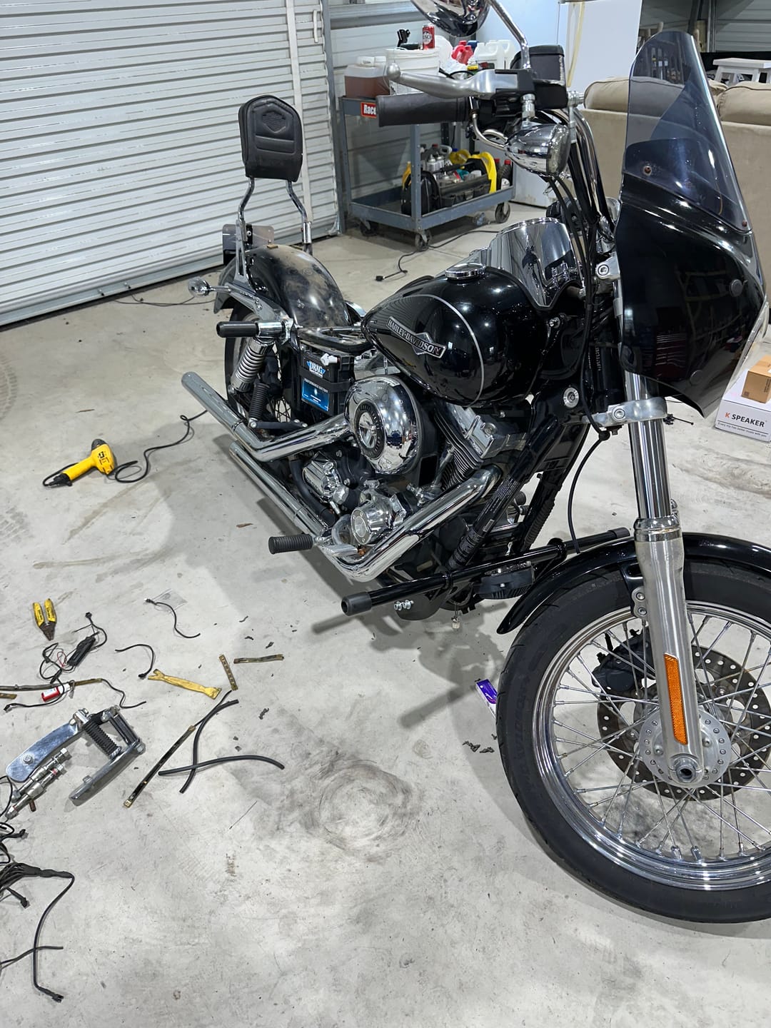 Customer photo review of Viking Grimsteel Crash Bar/ Engine Guard for Harley Dyna Super Glide Custom FXDC/I Gloss Black