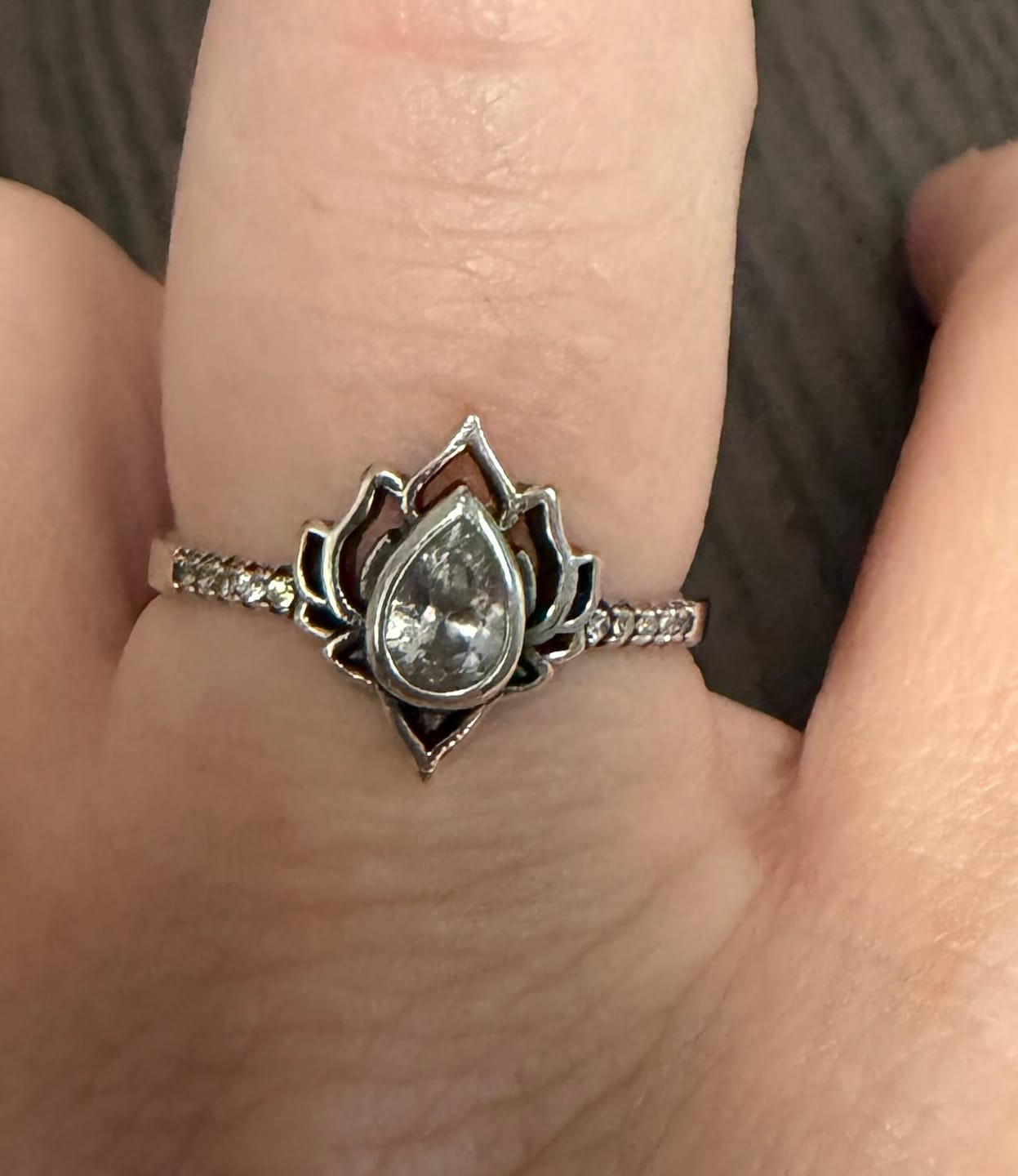 Customer photo review of “Fuck it and begin again" Lotus Ring