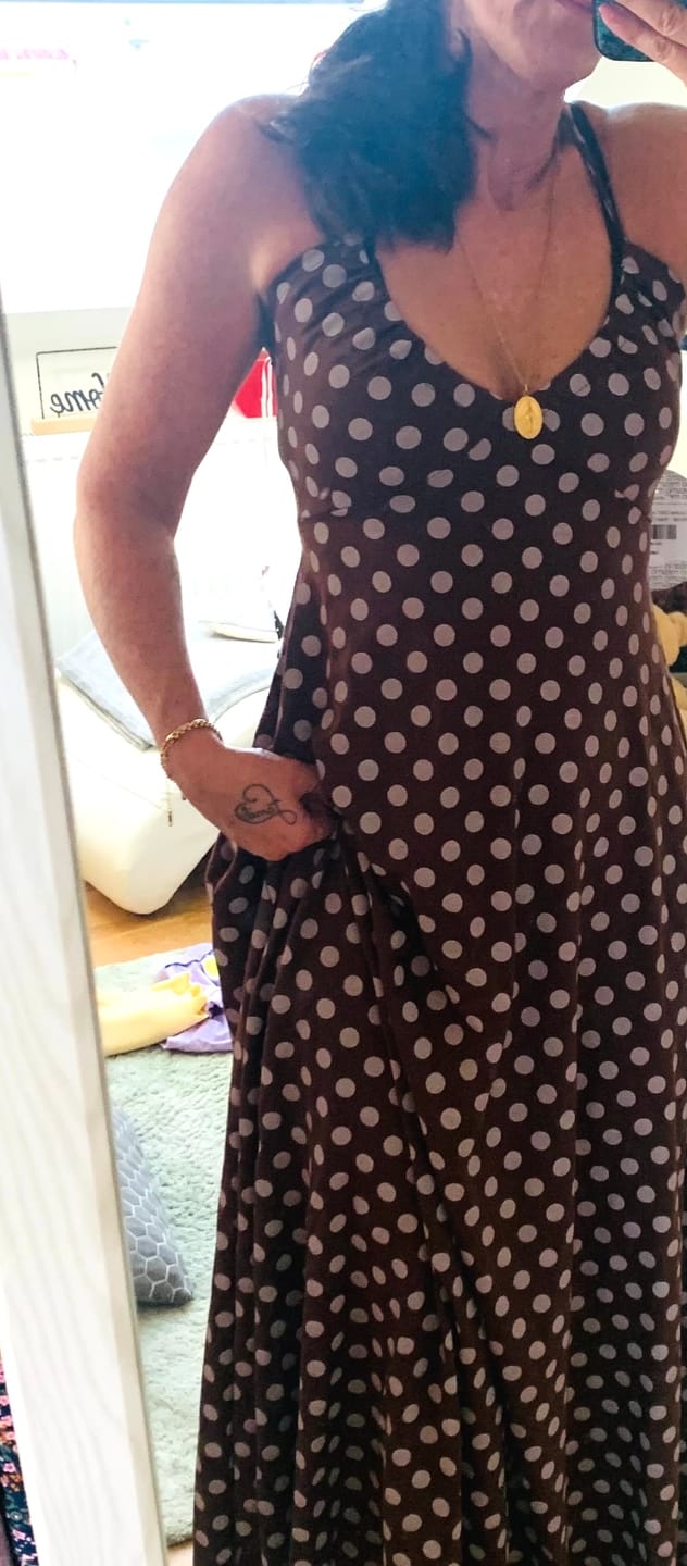 Customer photo review of "Luciana Dots" schickes Kleid aus Viscose - braun