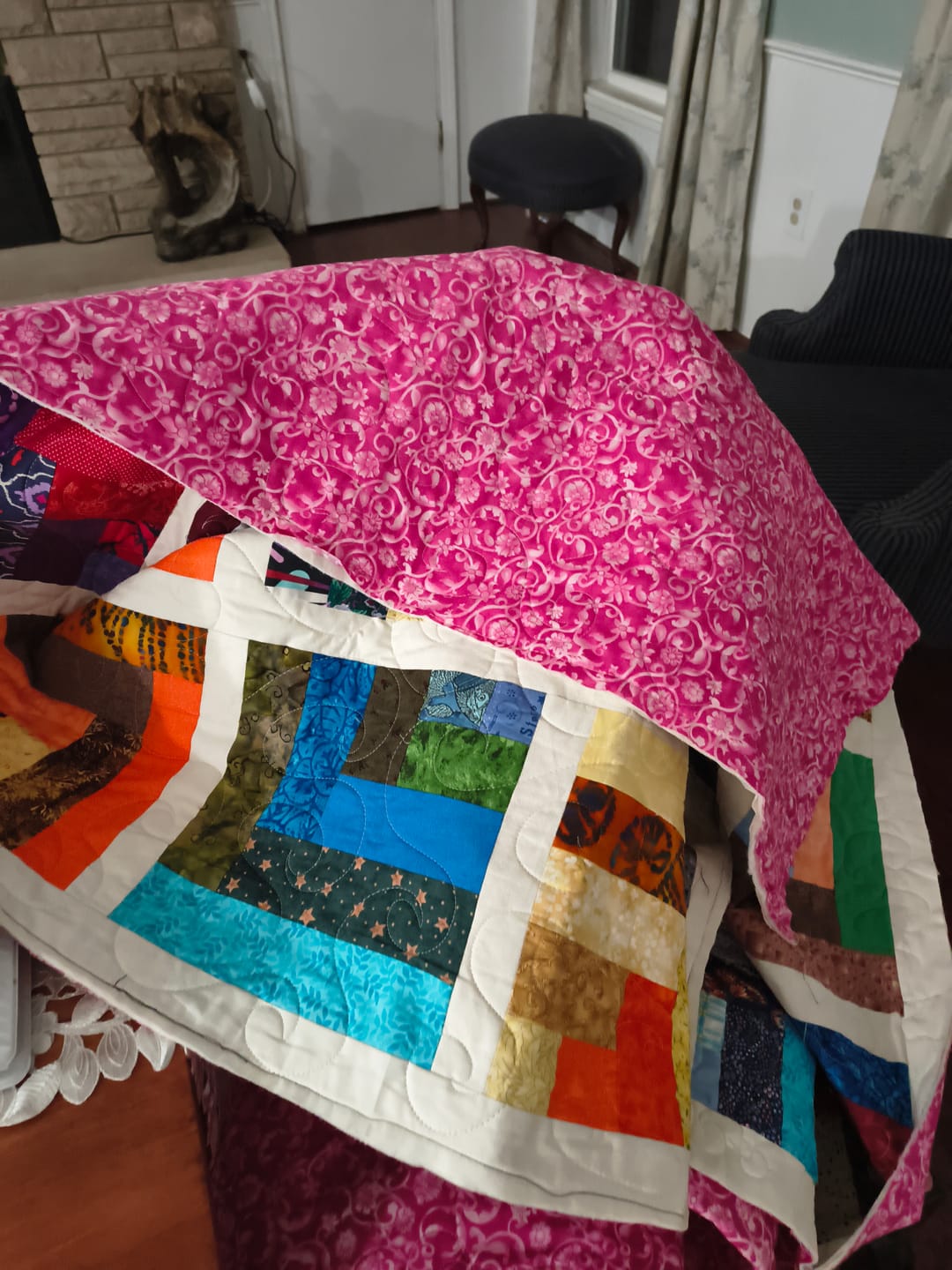 Customer photo review of Mystery 3-yard 108" Fabric Bundle