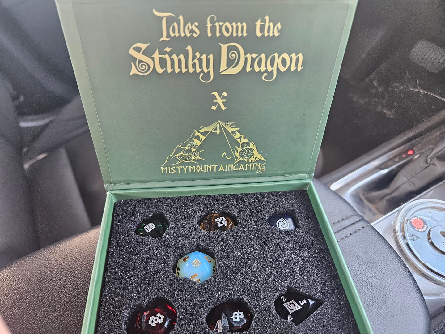Customer photo review of The Diagem Dice Set | Tales from the Stinky Dragon x Misty Mountain Gaming