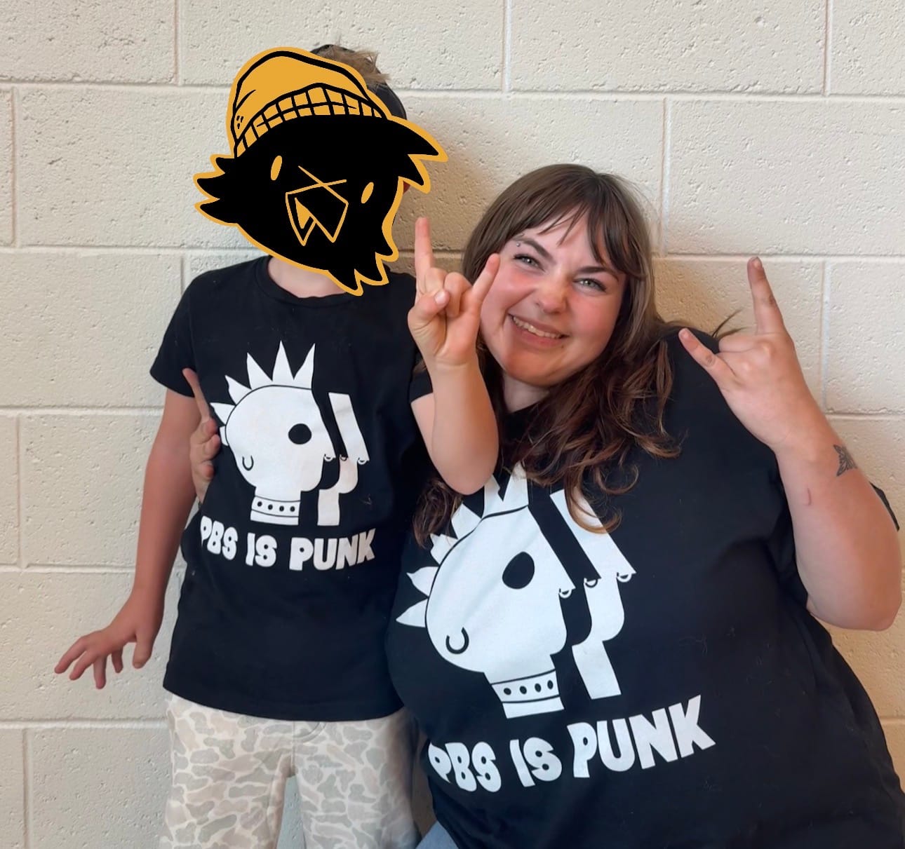 Customer photo review of PBS is Punk Distressed Tee