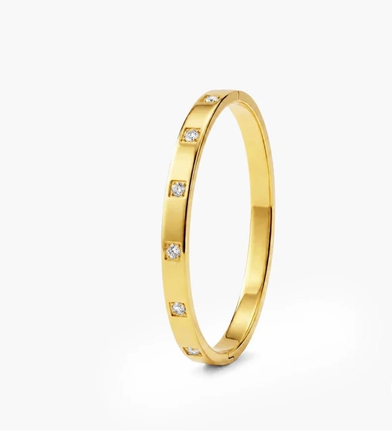 Customer photo review of Dazzling Stone Bangle Bracelet