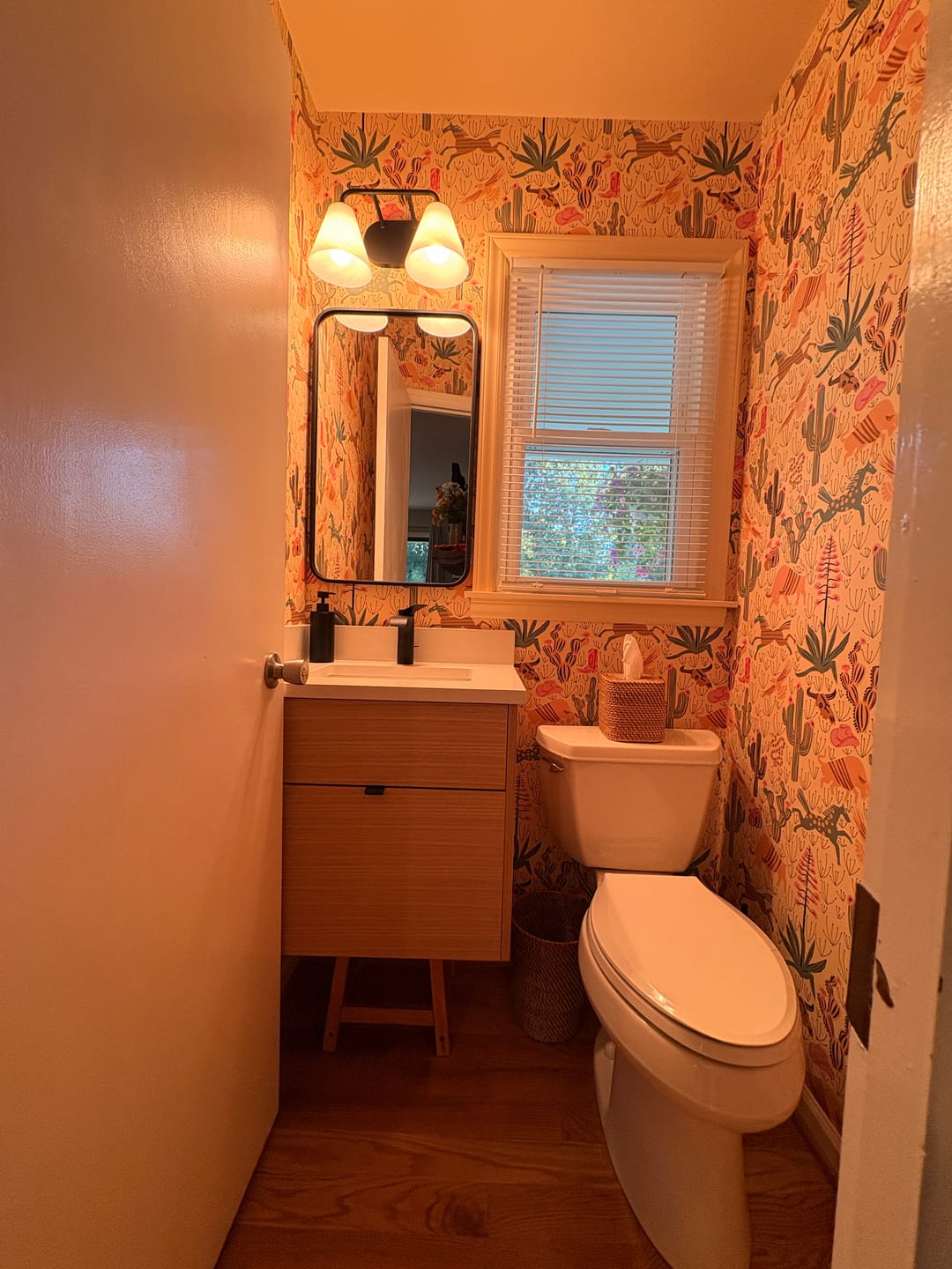 Customer photo review of Ashbury SLIM 24" Wall Mount Natural White Oak Bathroom Vanity - All Drawers