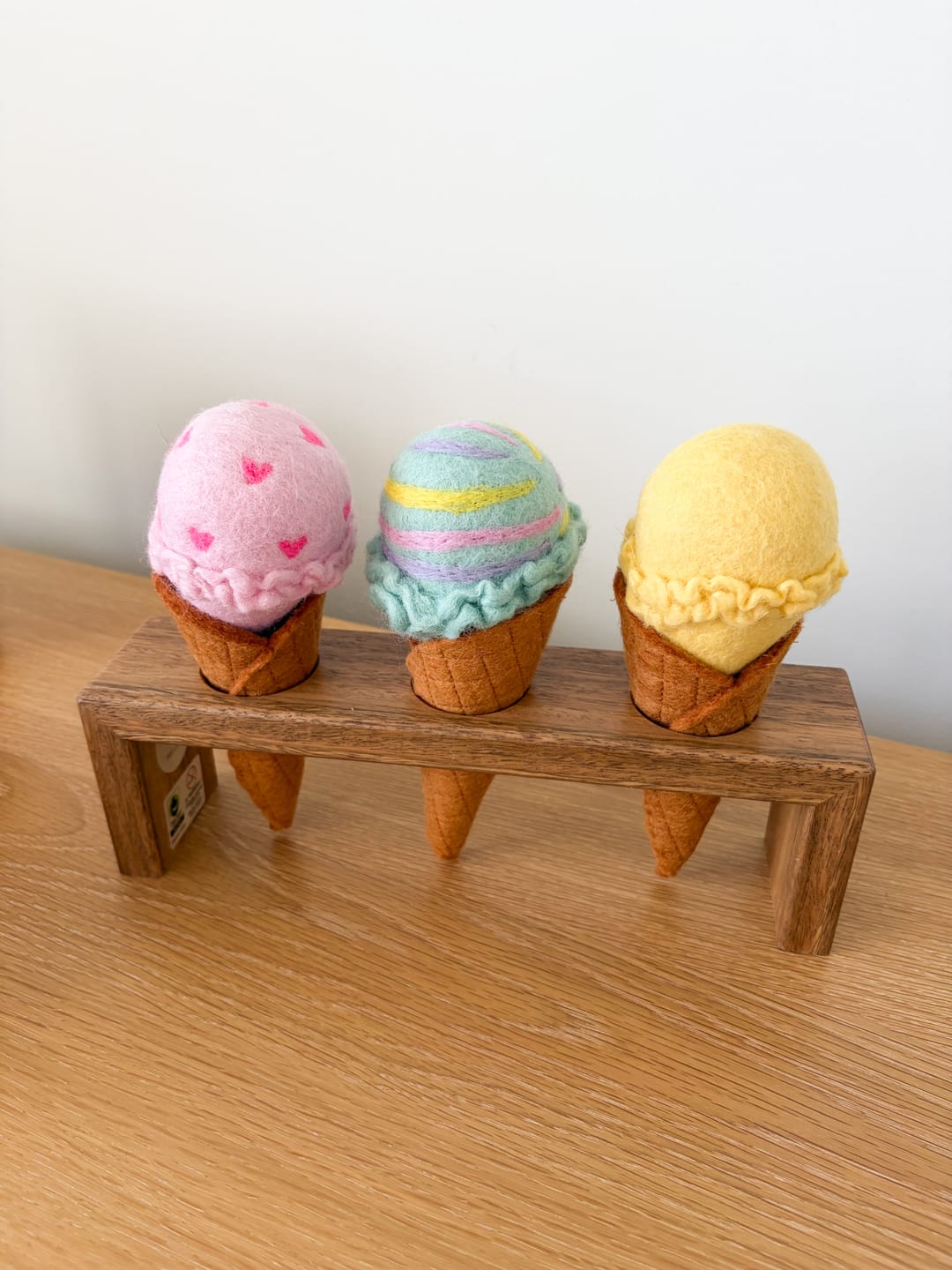 Customer photo review of Felt Ice Cream Cone Holder - Australian Made (Ice Cream Cone Not Included)