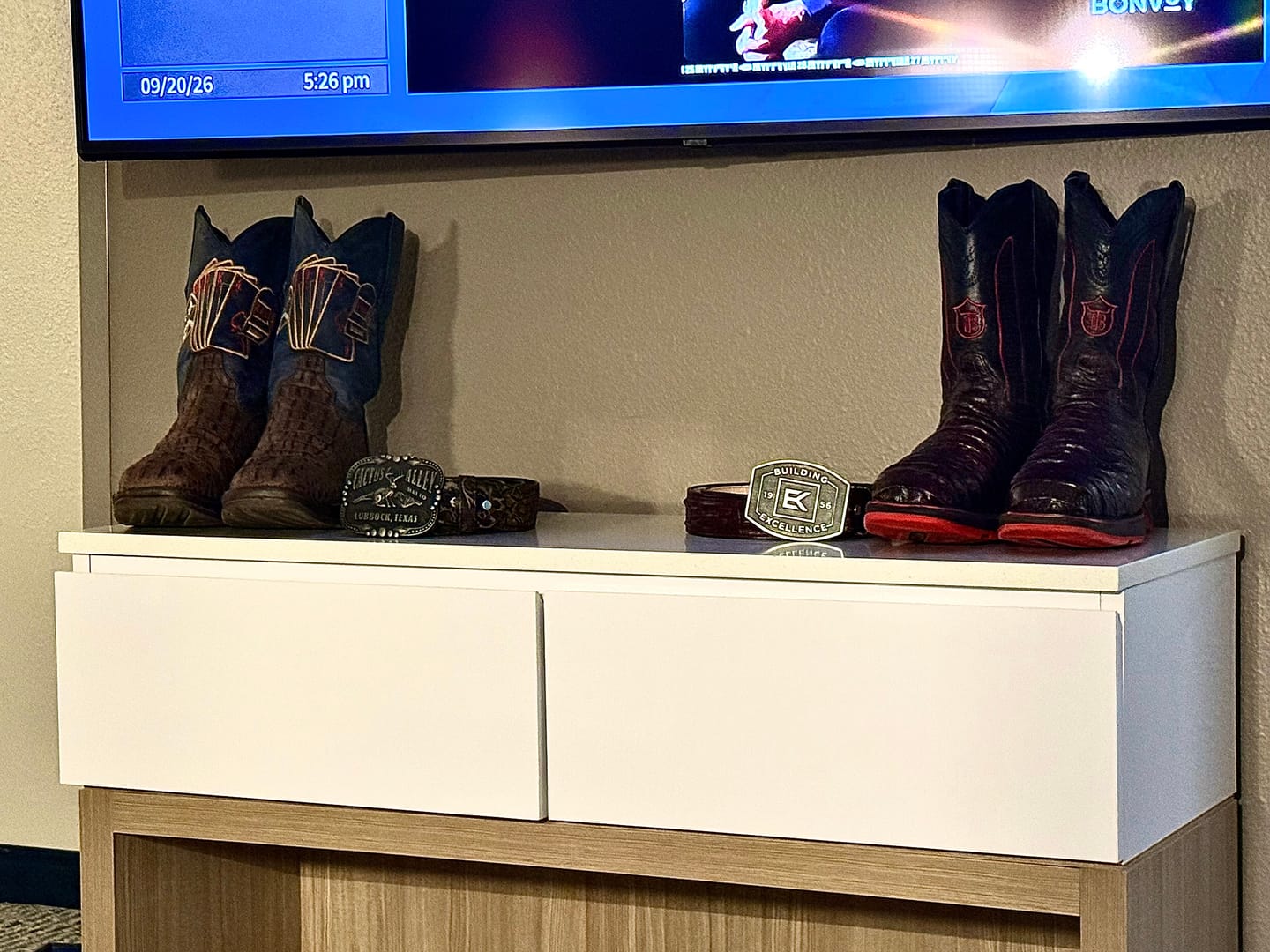 Customer photo review of Rustic Brown Caiman Neck Leather Boots With 3D Lightweight Sole - Composite Toe