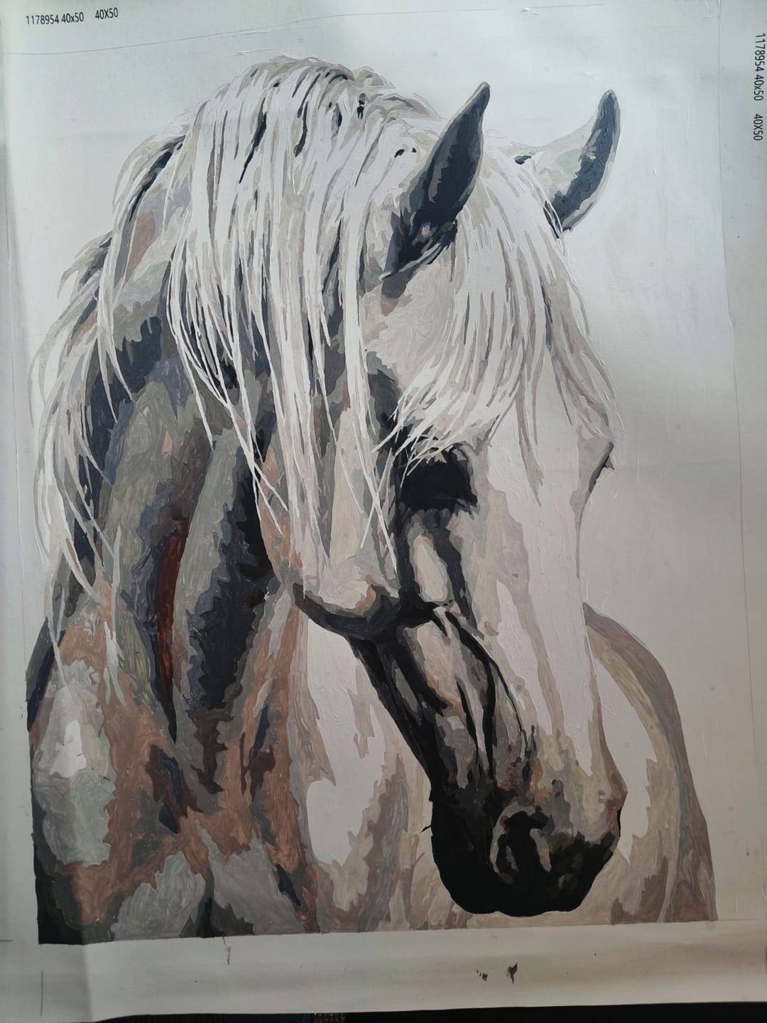 Customer photo review of Gentle Stallion | Paint by Number