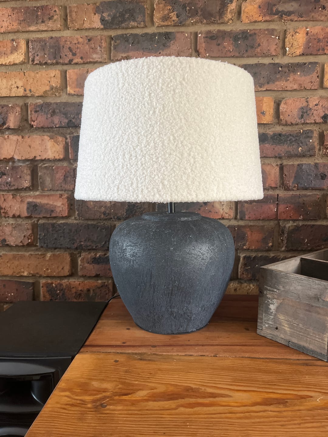 Customer photo review of Santi Ceramic Table Lamp Black