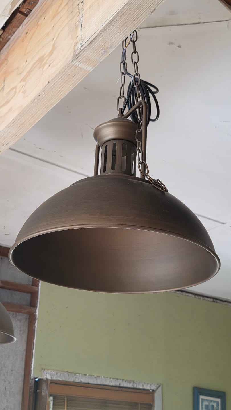 Customer photo review of Modern Industrial 1-Light Metal Single Dome Pendant Light