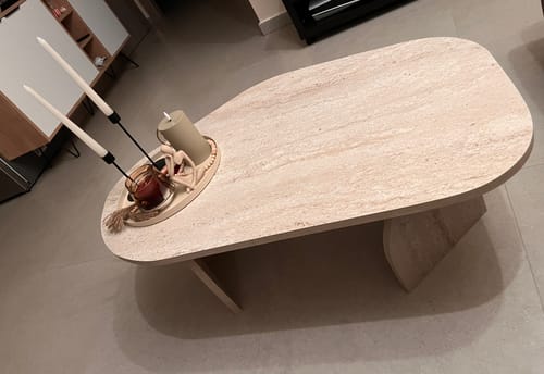 Customer photo review of Τραπεζάκι Σαλονιού Travertine 100 x 60 x 35 εκ GR552NOS2572