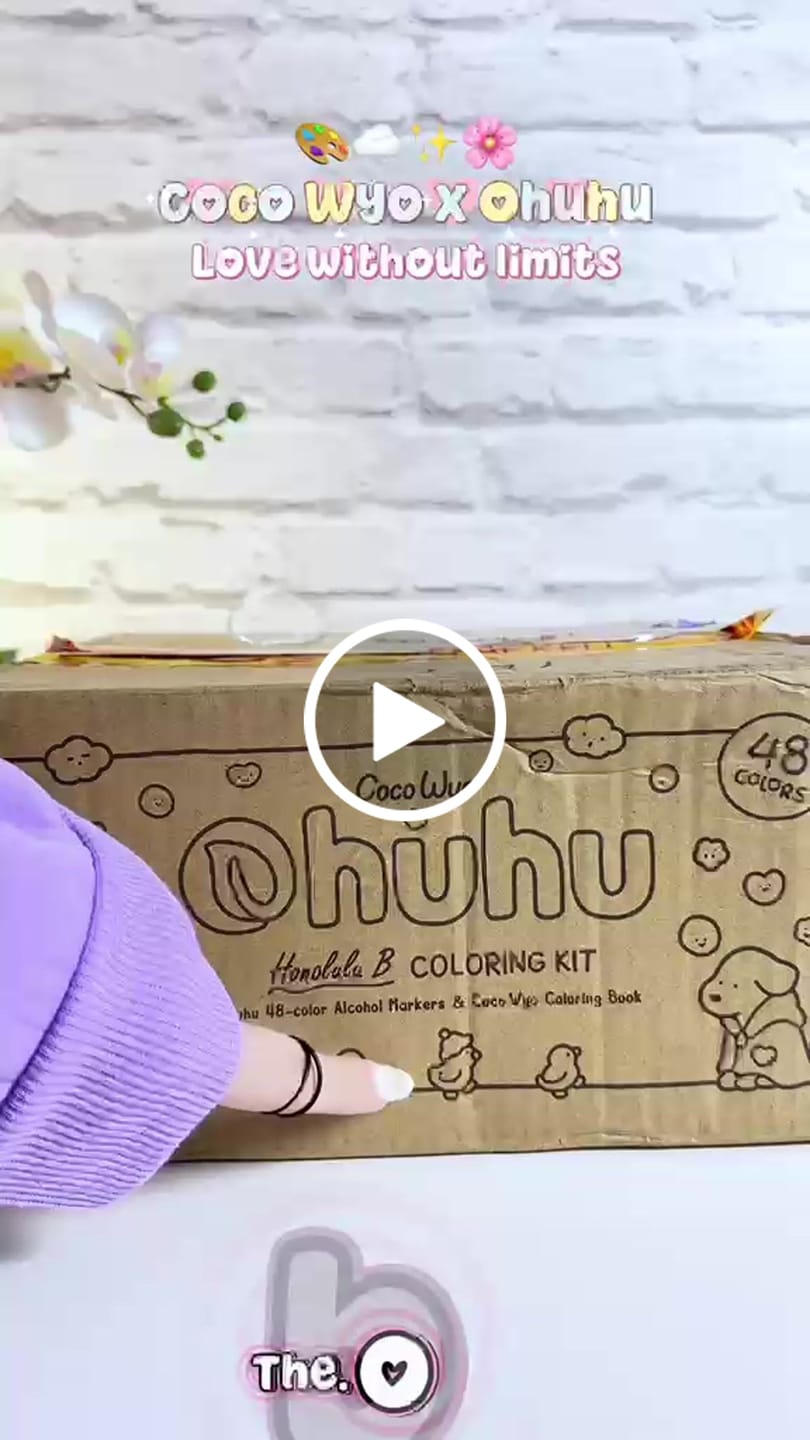 Customer video review of Ohuhu x Coco Wyo Cozy Mood Coloring Kit, Honolulu B 48 Colors Alcohol Markers with Brush & Fine Dual Tips, Coloring Book with Mood Tracker Pages