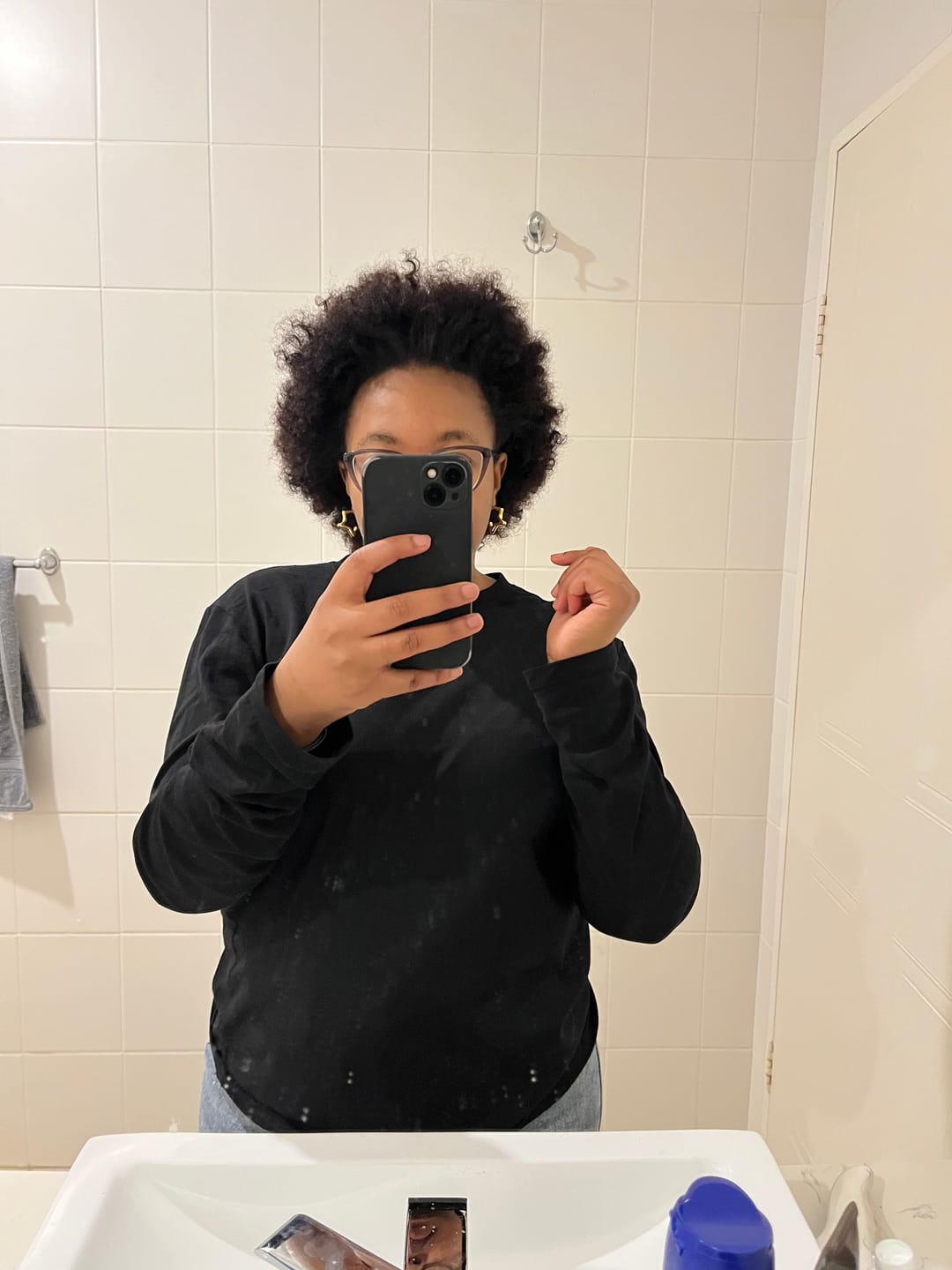 Customer photo review of Afro kinky Half Wig