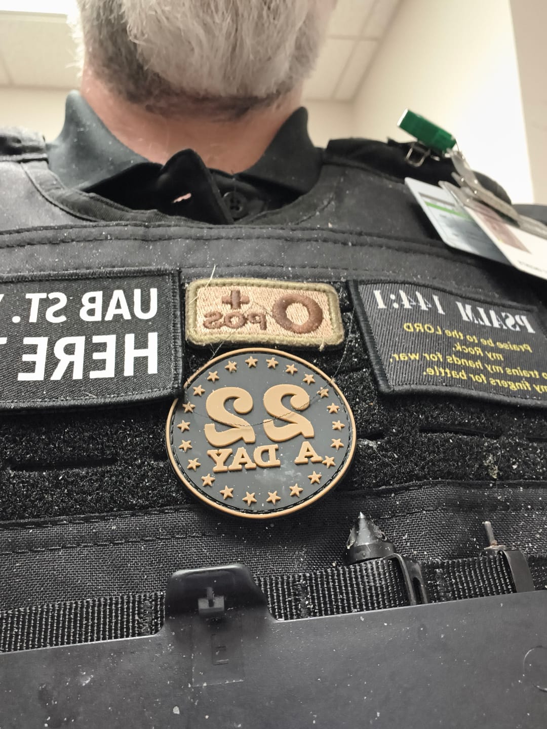 Customer photo review of 22 A Day Velcro Patch