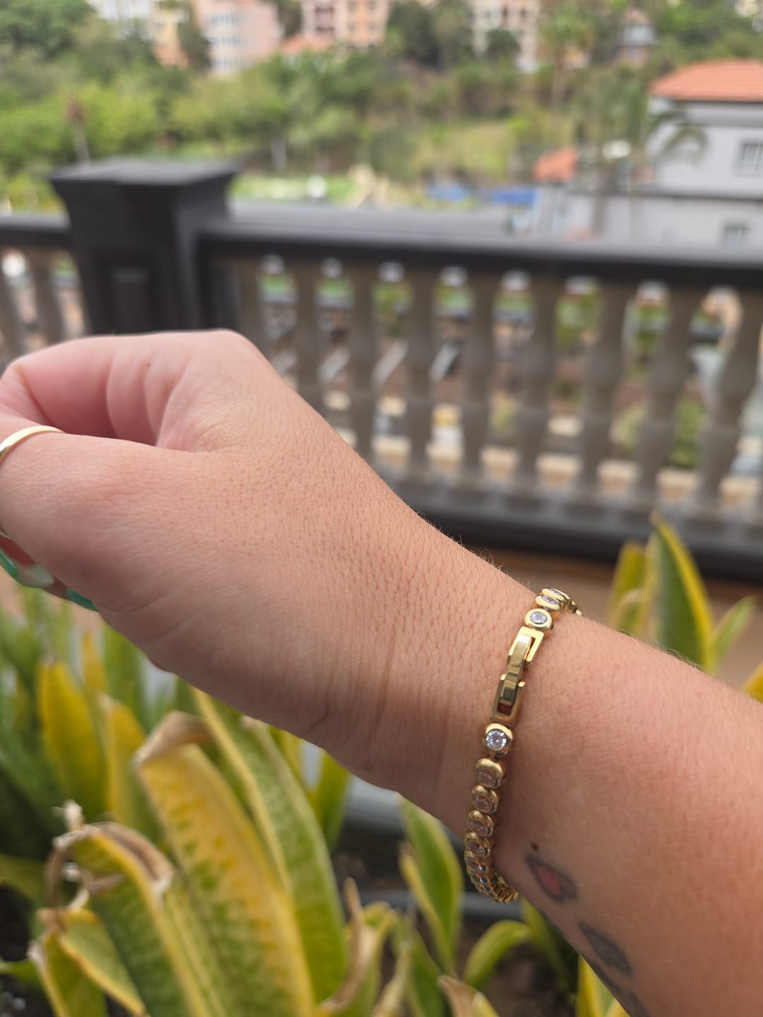 Customer photo review of Classic Bezel Tennis Bracelet