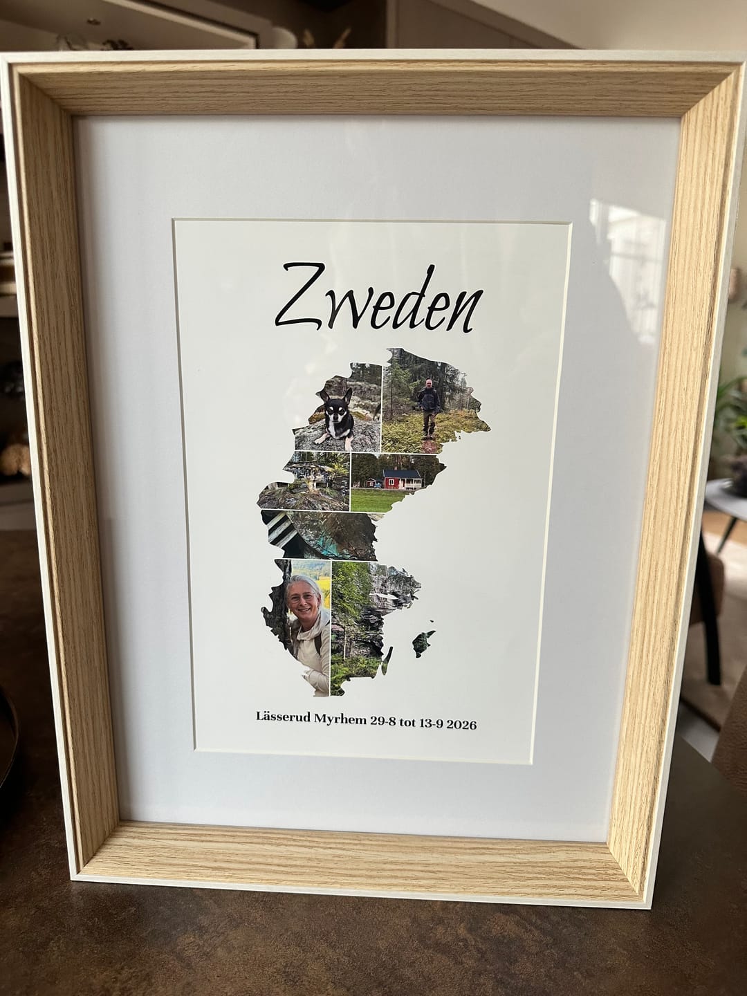 Customer photo review of Gepersonaliseerde reisposter - Foto collage in vorm van continent of land