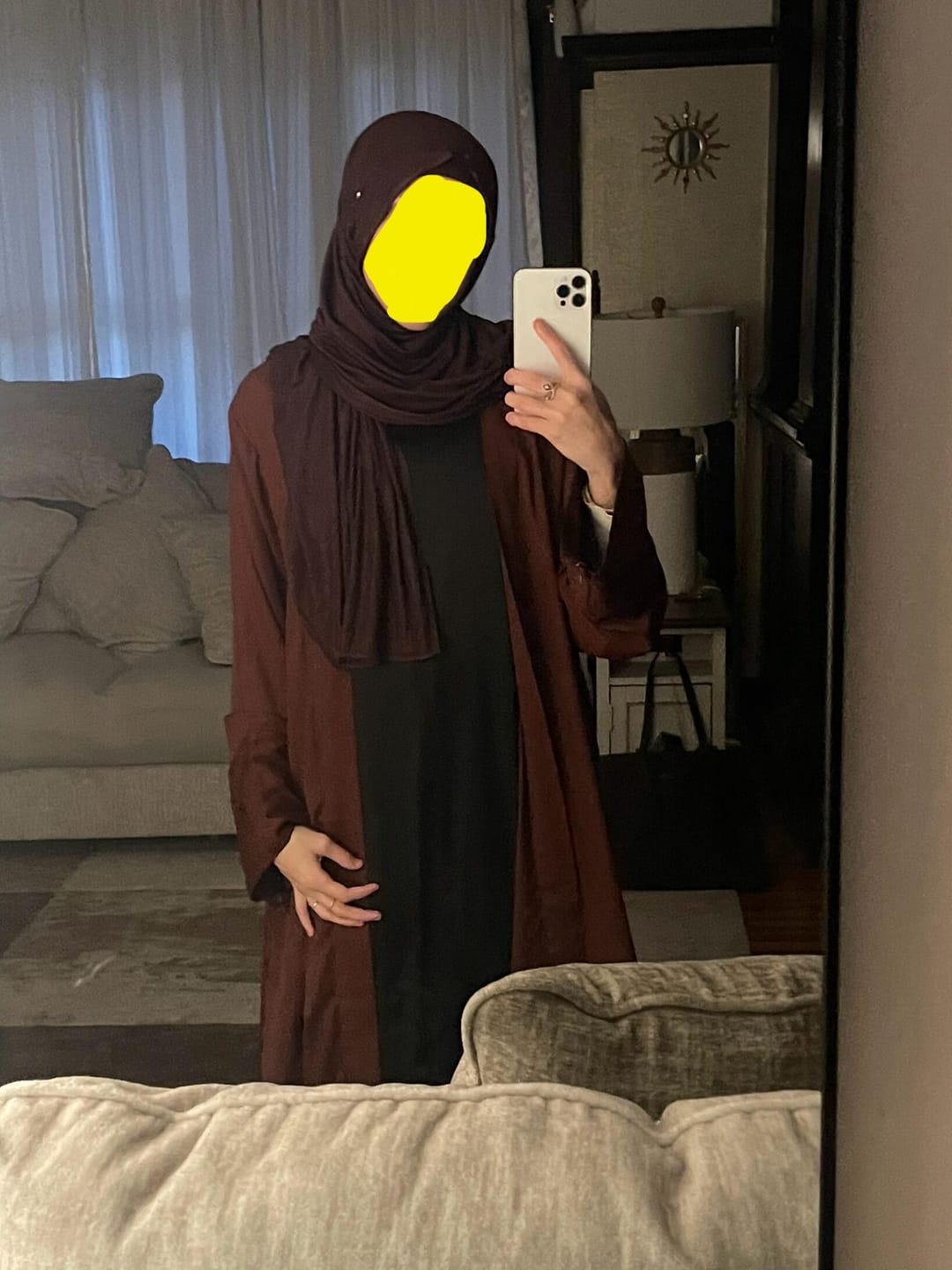 Customer photo review of Premium Jersey Hijab - Dark Brown
