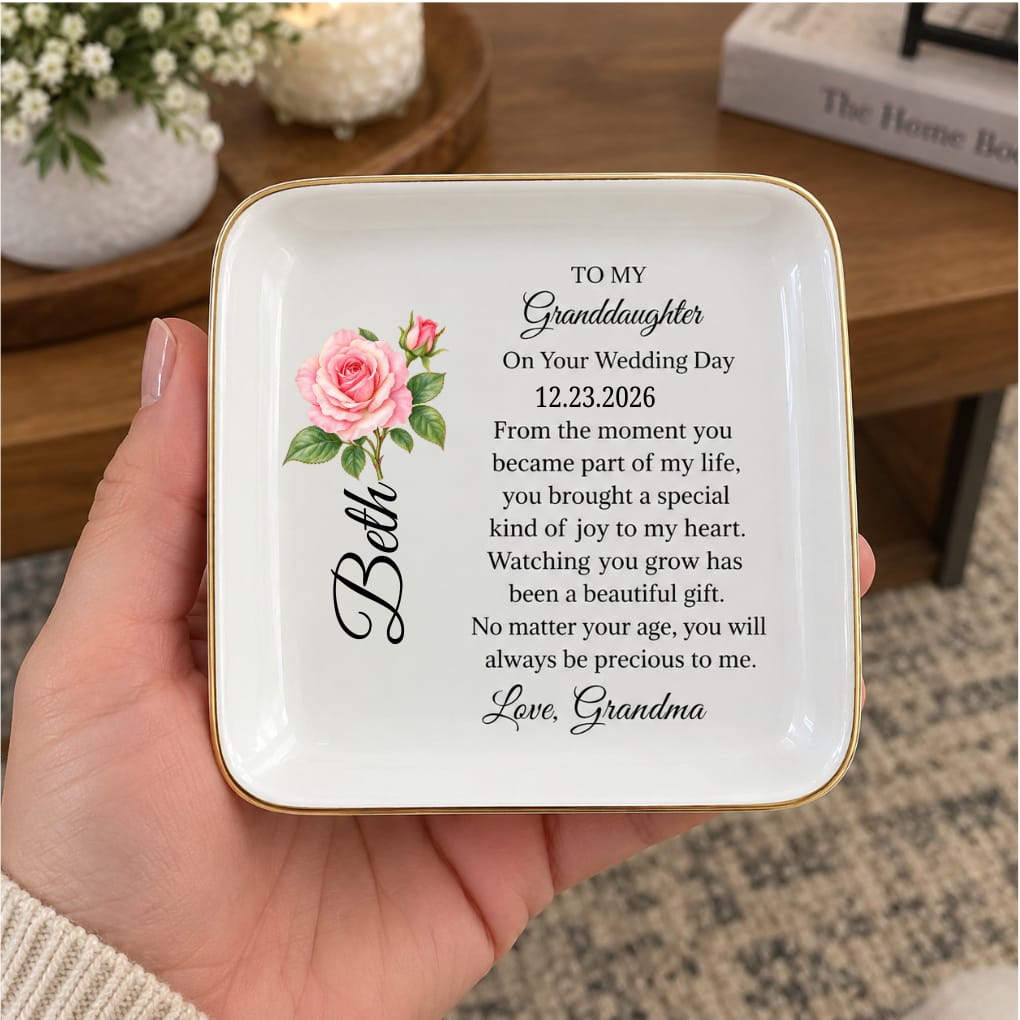 Customer photo review of Granddaughter Wedding Day Gift Dish