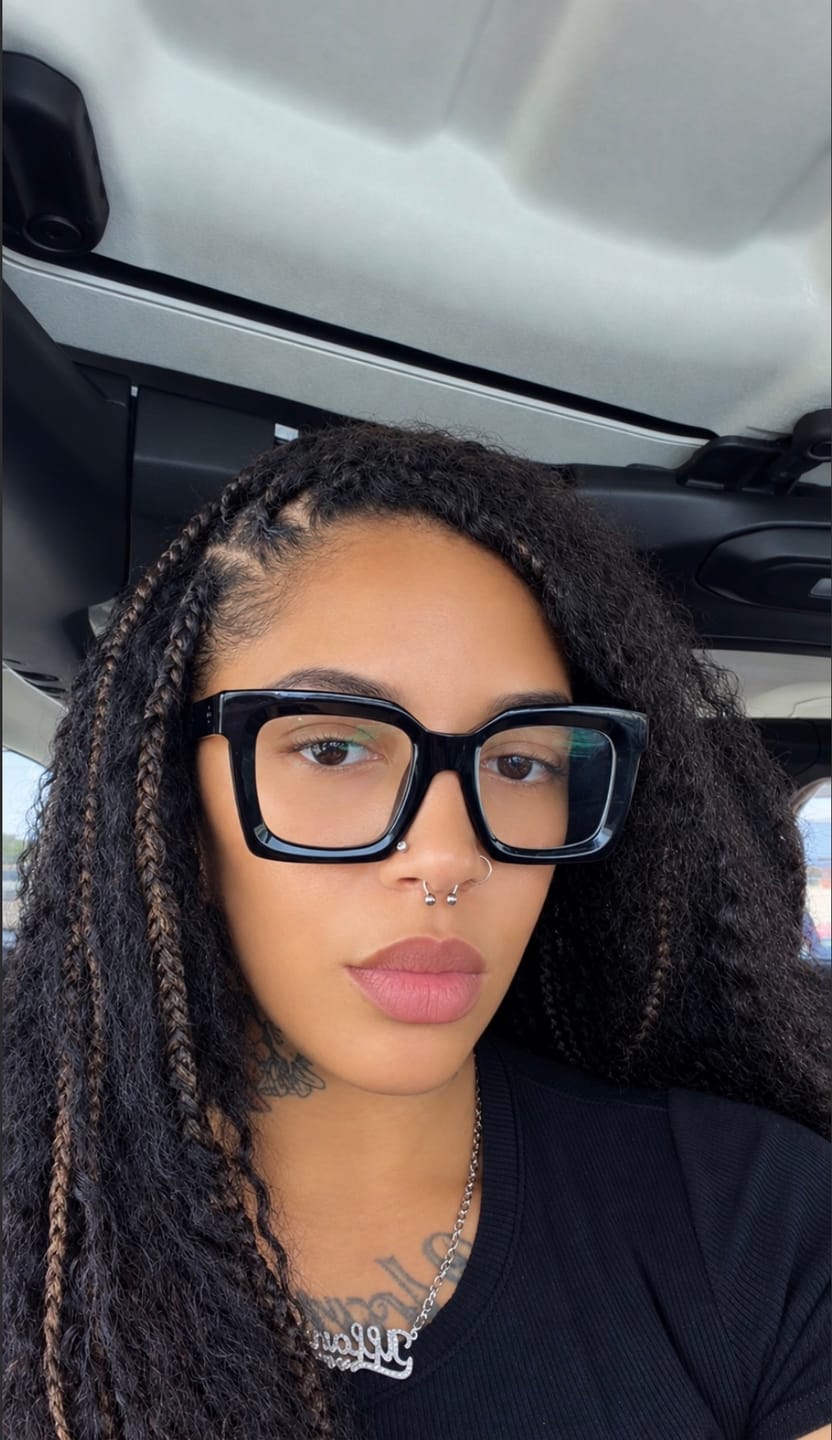 Customer photo review of Water Curly Bulk Hair Extensions for Braiding