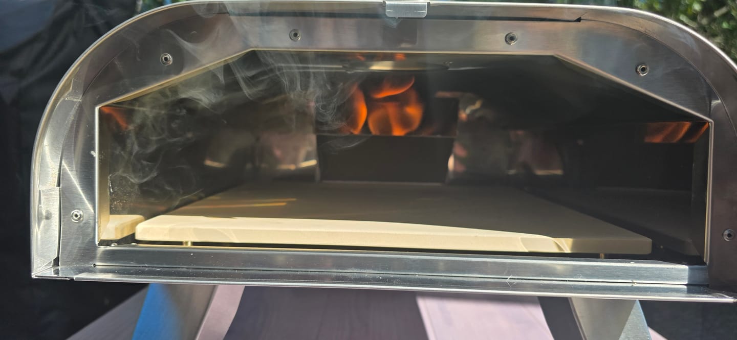 Customer photo review of 12" Wood Pellet Pizza Oven (Clearance)