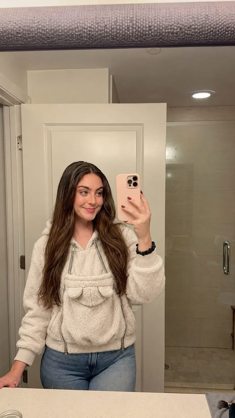 Customer photo review of Sudadera canguro para bebés