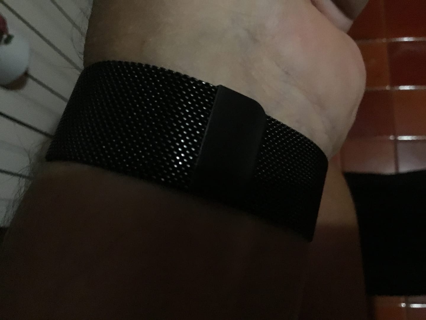 Customer photo review of Cinturino a maglia milanese nero