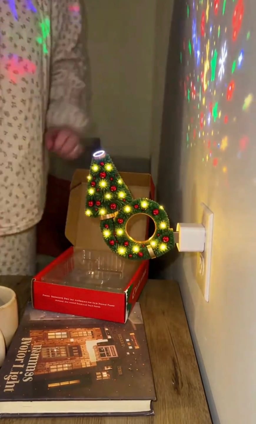 Customer photo review of Christmas USB Projector Light, Plug And Play HD Christmas Projector