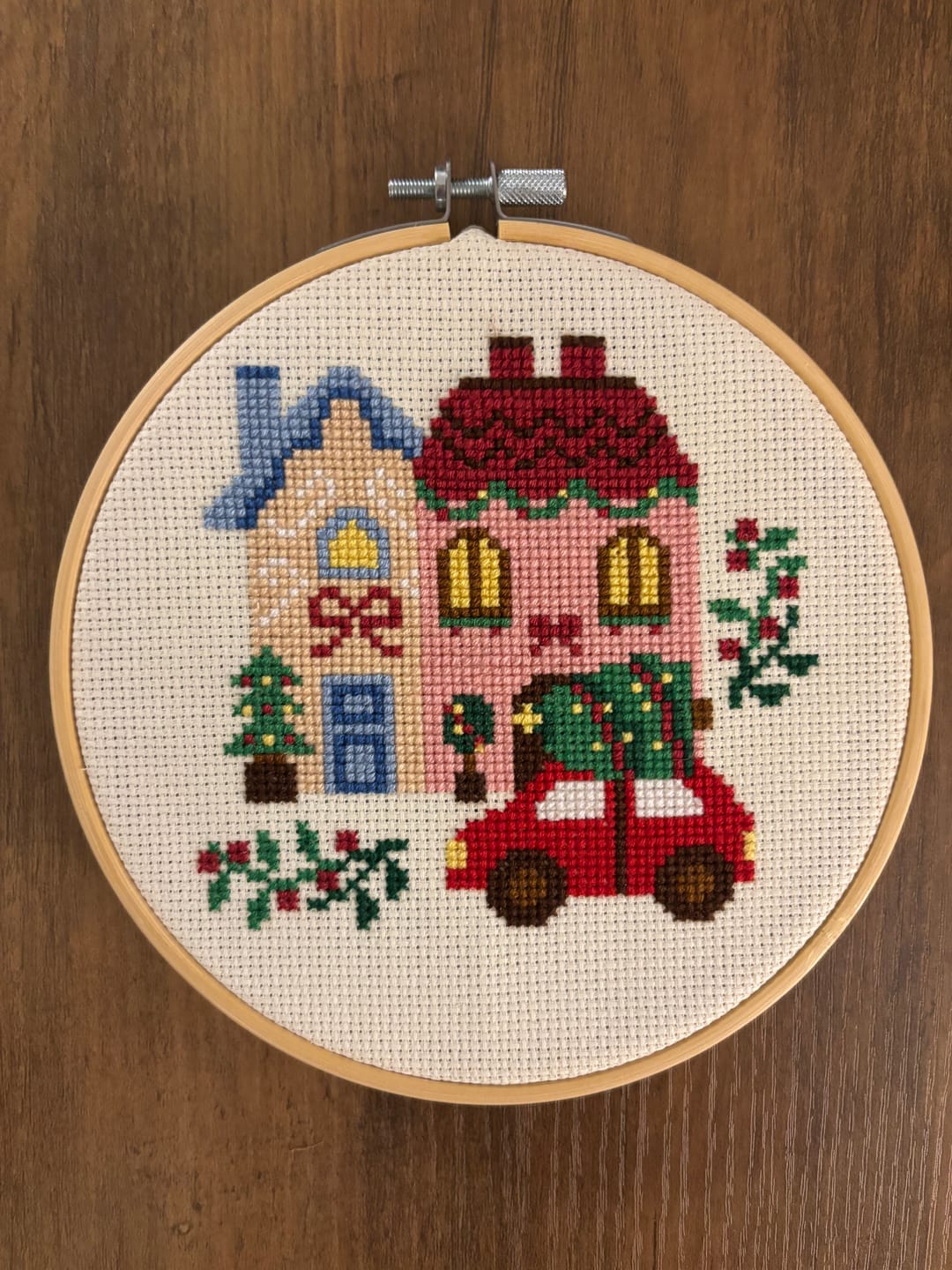 Customer photo review of CHRISTMAS STREET - Christmas Cross Stitch Kit