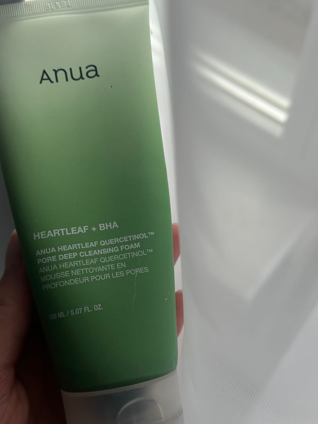Customer photo review of Putiņas dziļai sejas mazgāšanai un attīrīšanai Anua Heartleaf Quercetinol Deep Pore Cleansing Foam
