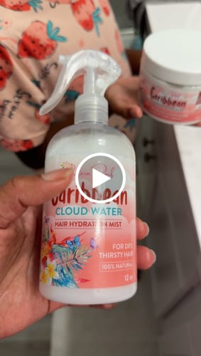 Customer video review of Caribbean Cloud Water ⛅️ | Super light weight Loc, Braid, Twist and Loose hair Hydration Mist 8oz 12oz