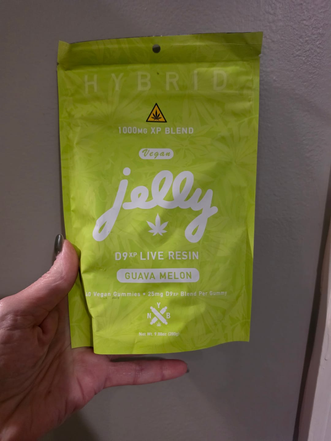Customer photo review of Jelly D9XP Live Resin Gummies — Guava Melon
