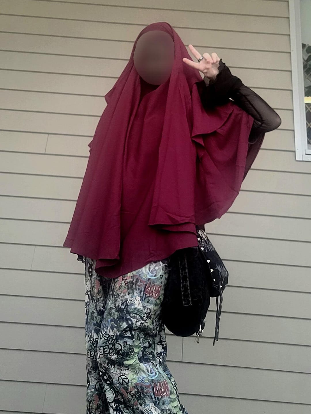 Customer photo review of Chiffon Khimar - Maroon