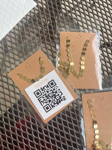 Customer photo review of Gold Disc Choker Necklace in Gold-Filled