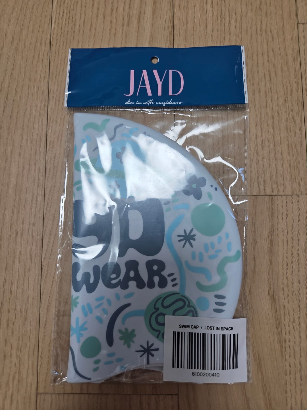 Customer photo review of JAYD Swim Cap - Lost In Space