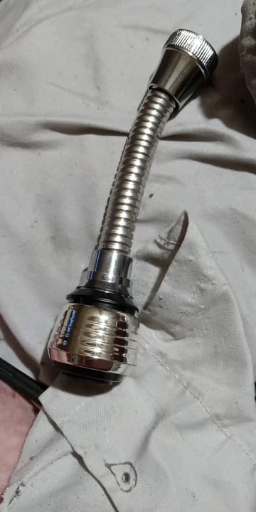 Customer photo review of Rotating Faucet Sprinkler Extender