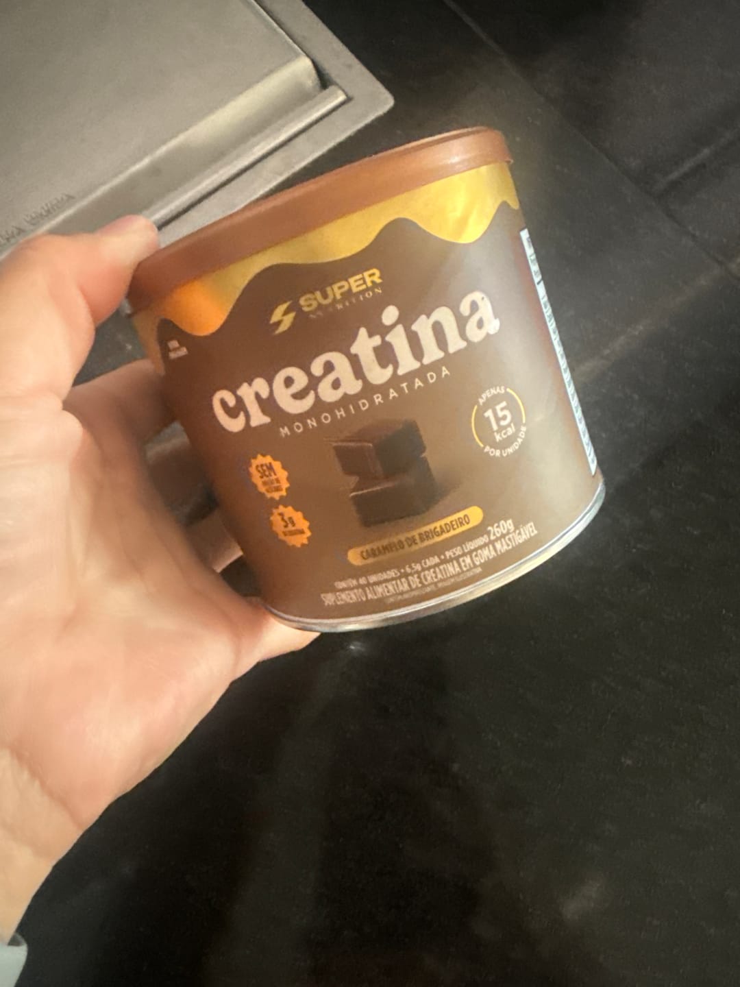 Customer photo review of Mini Pack Caramelo de Creatina Caramelo