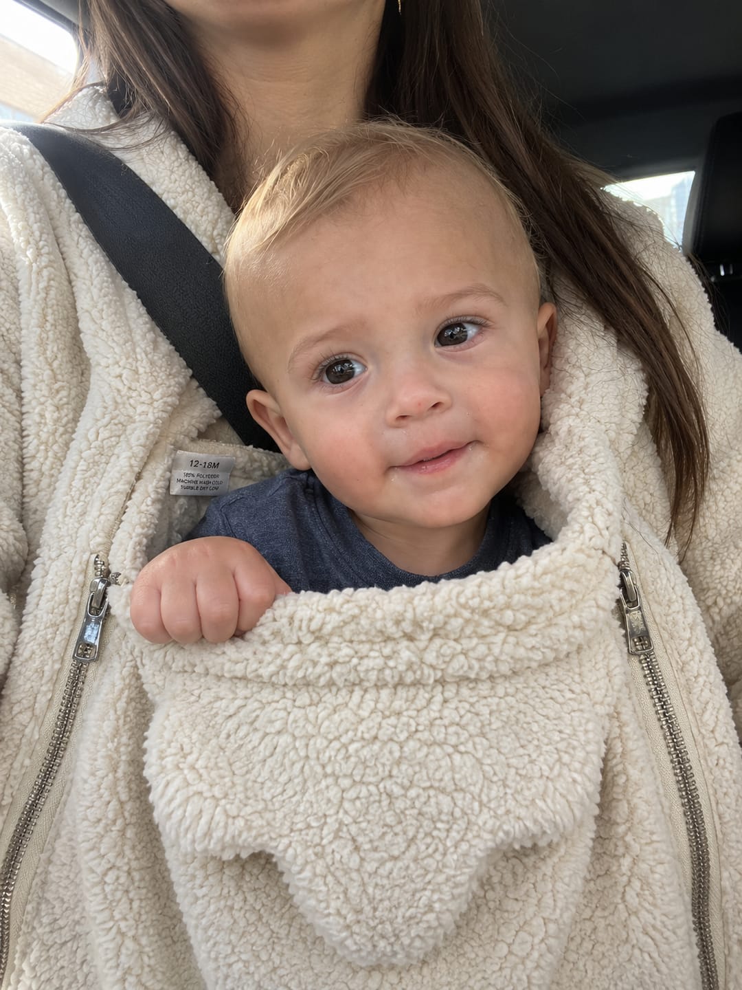Customer photo review of Sudadera canguro para bebés