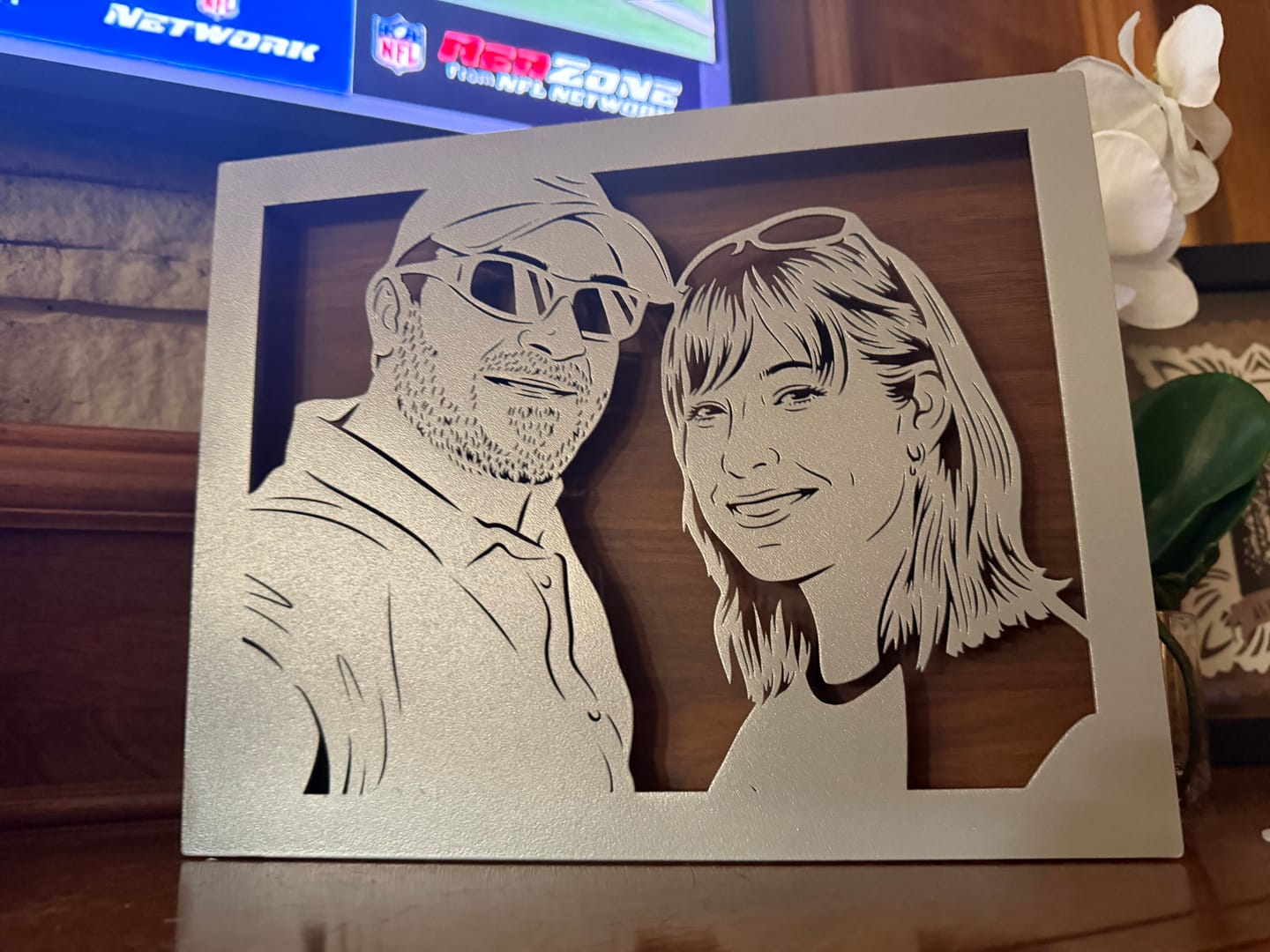 Customer photo review of Custom Metal Portrait